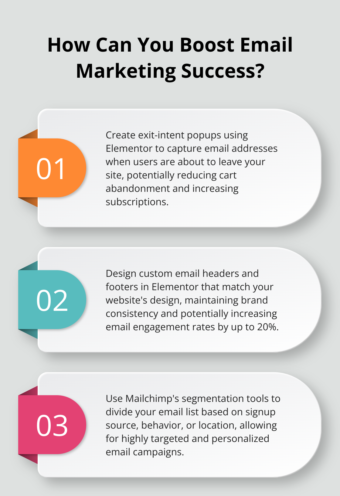 Infographic: How Can You Boost Email Marketing Success? - integrate mailchimp with elementor